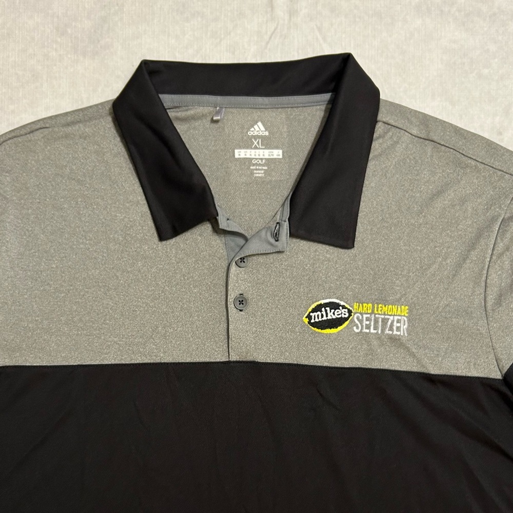 Mike’s Hard Lemonade Seltzer Polo Mens XL Polo Black Gray Employee Beer